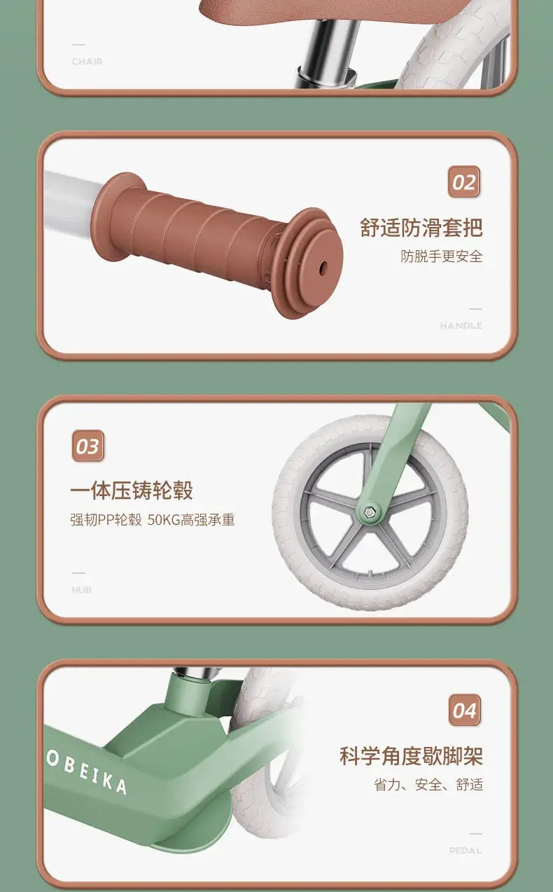 Outdoor Children's Balance Bike Toys Without Foot Pedal Baby Sports Training Walker Bicycle Inflatable Tires Best Gift for Kids Pinochio