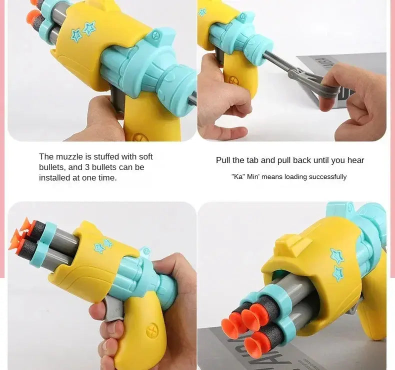 New Radish Soft Bullets Guns Children'S Toy Guns Model Fidget Toy for Kids Adults Stress Relief Toy Children Decompression Gift Pinochio