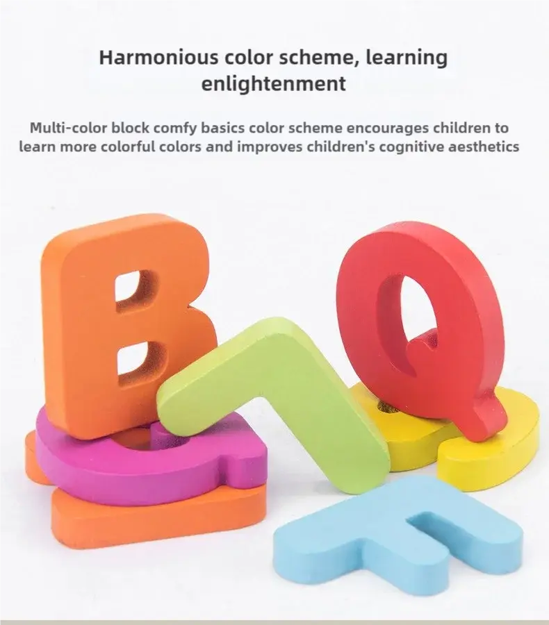 Kids Alphabetic Arithmetic Number Geometric Shapes Wooden Puzzle Montessori Preschool Learning Educational Game Toy for Children Pinochio