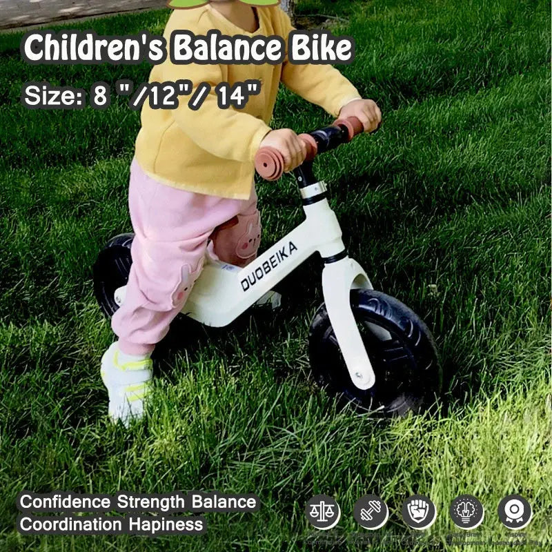 Outdoor Children's Balance Bike Toys Without Foot Pedal Baby Sports Training Walker Bicycle Inflatable Tires Best Gift for Kids Pinochio