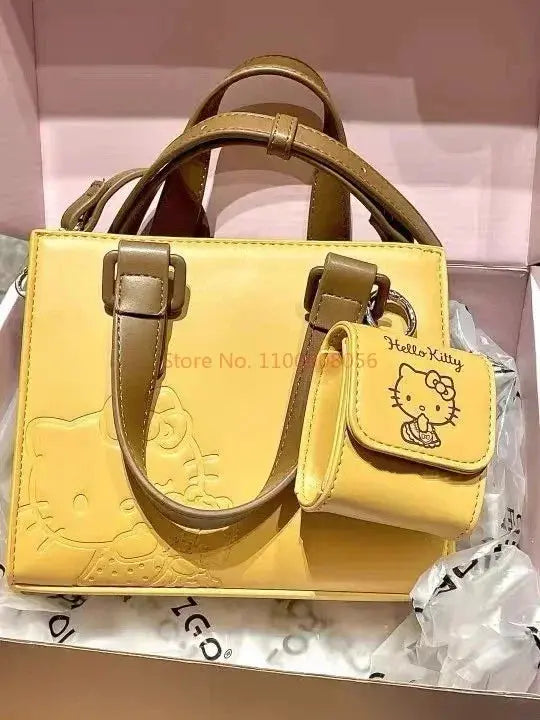 2024 New Sanrio Hello Kitty Anime Shoulder Bag Kawaii Handbag Cute Cartoon Crossbody Premium Texture Girl Birthday Gift Toys Pinochio