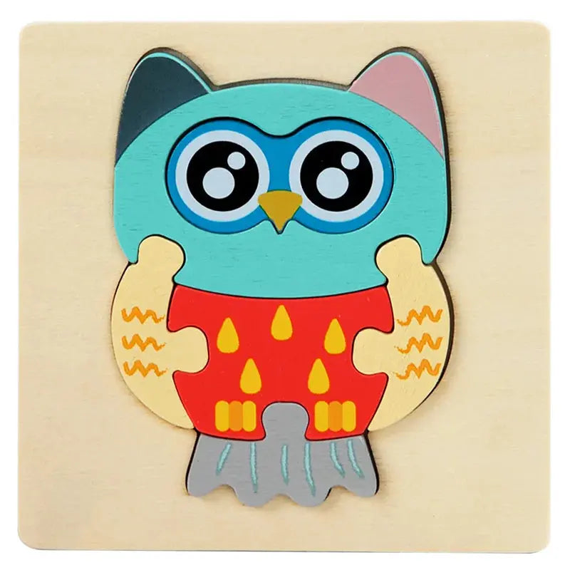 Wooden Puzzle Montessori Animals Carton Colorful Learning Education Toys Tangram Jigzaw Cognitive Wood For Children Kids Gift Pinochio