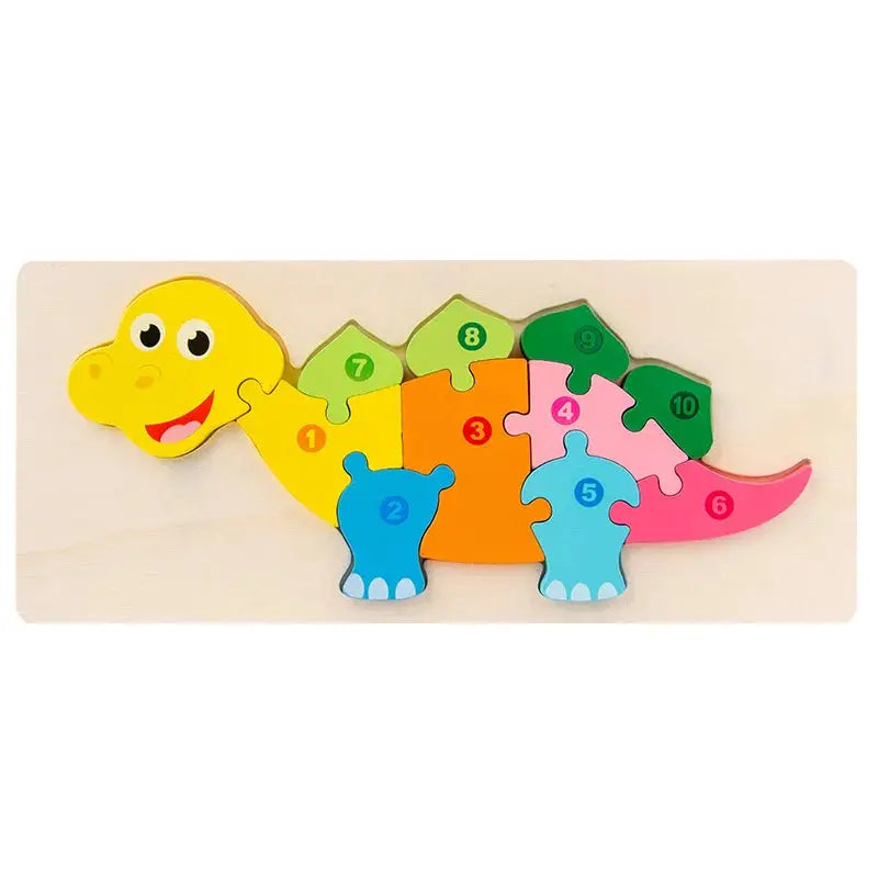 Wooden Puzzle Board 1 2 3 Year Children Puzzle Vehicles Pattern Colorful Numbered For Kids Toddlers Learning Educational Gifts Pinochio