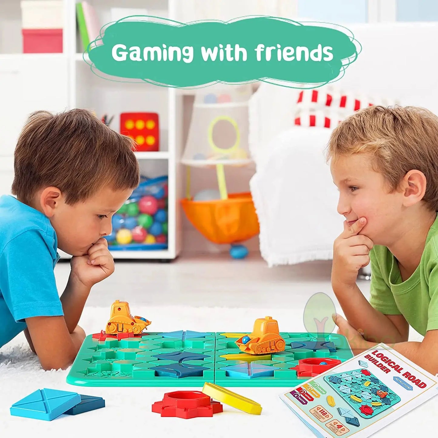 Logic Board Game for Kids Marble Run Blocks Puzzle Car Track Toy Race Car Rail Blocks Track Rail Building and Construction Game Pinochio