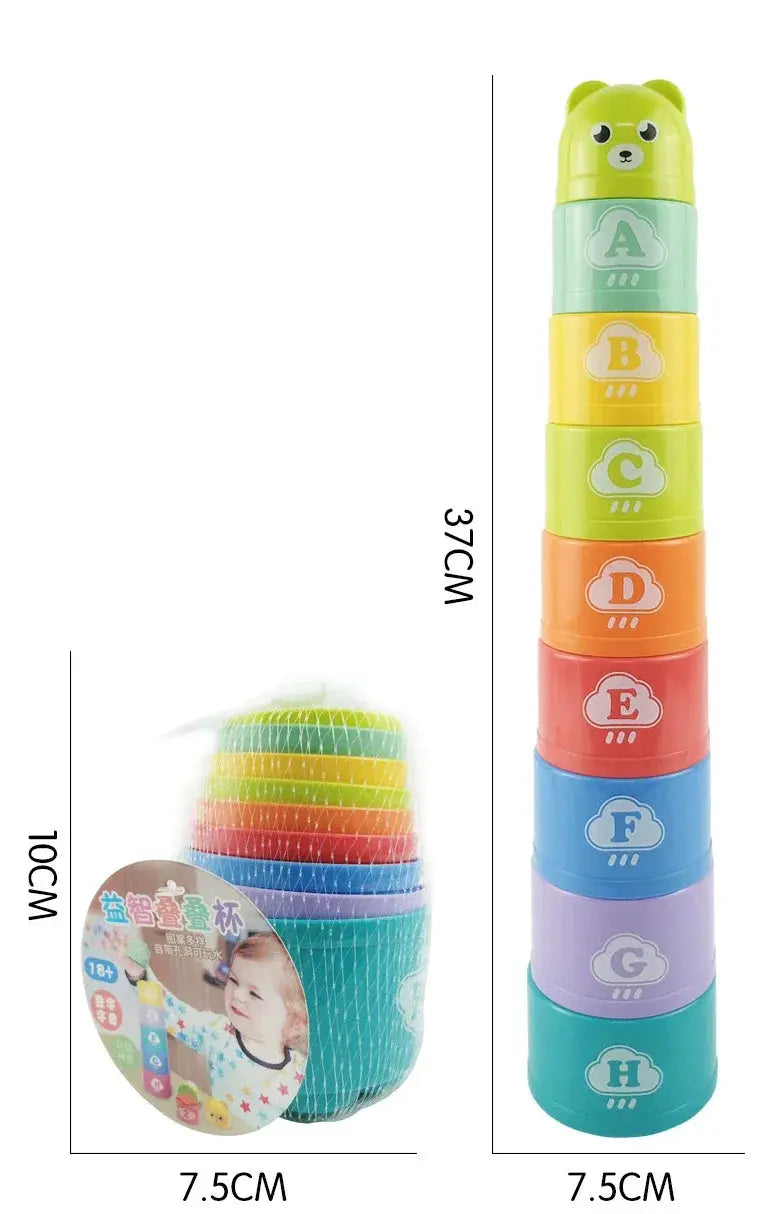 Kid Brain Response Battle Fold Cup Hand Speed Competition Fold Cup Baby Stack Game Early Education Puzzle Train Board Games Toy Pinochio