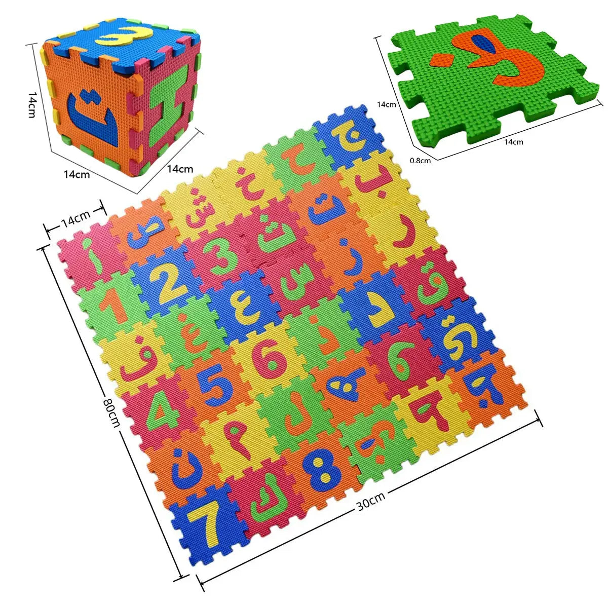 EVA Play Foam Number Arabic Letter Mats Puzzle Toys for Muslim Kids Soft Floor Play Carpet Educational Crawling Mat Baby Toy Pinochio