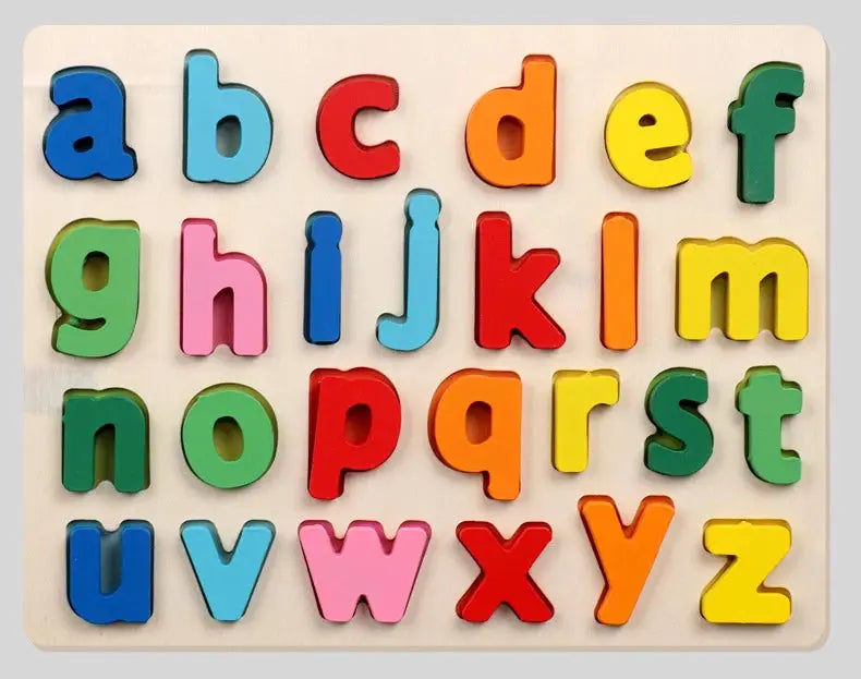 Montessori Kids Toy Education Development Wooden Puzzle for Children 1 2 3 Years Matching Alphabet Enlightenment Cognitive Games Pinochio