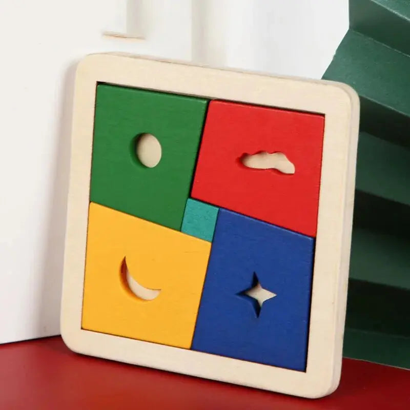 Hexagonal Alien Chess Tangram Puzzle Brainstorming 11-piece Block Puzzle Jigsaw Classical Puzzle Children's Toys Pinochio