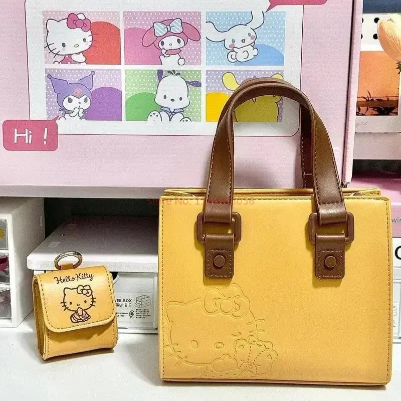 2024 New Sanrio Hello Kitty Anime Shoulder Bag Kawaii Handbag Cute Cartoon Crossbody Premium Texture Girl Birthday Gift Toys Pinochio