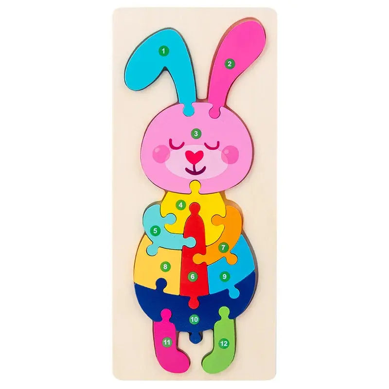 Wooden Puzzle Board 1 2 3 Year Children Puzzle Vehicles Pattern Colorful Numbered For Kids Toddlers Learning Educational Gifts Pinochio