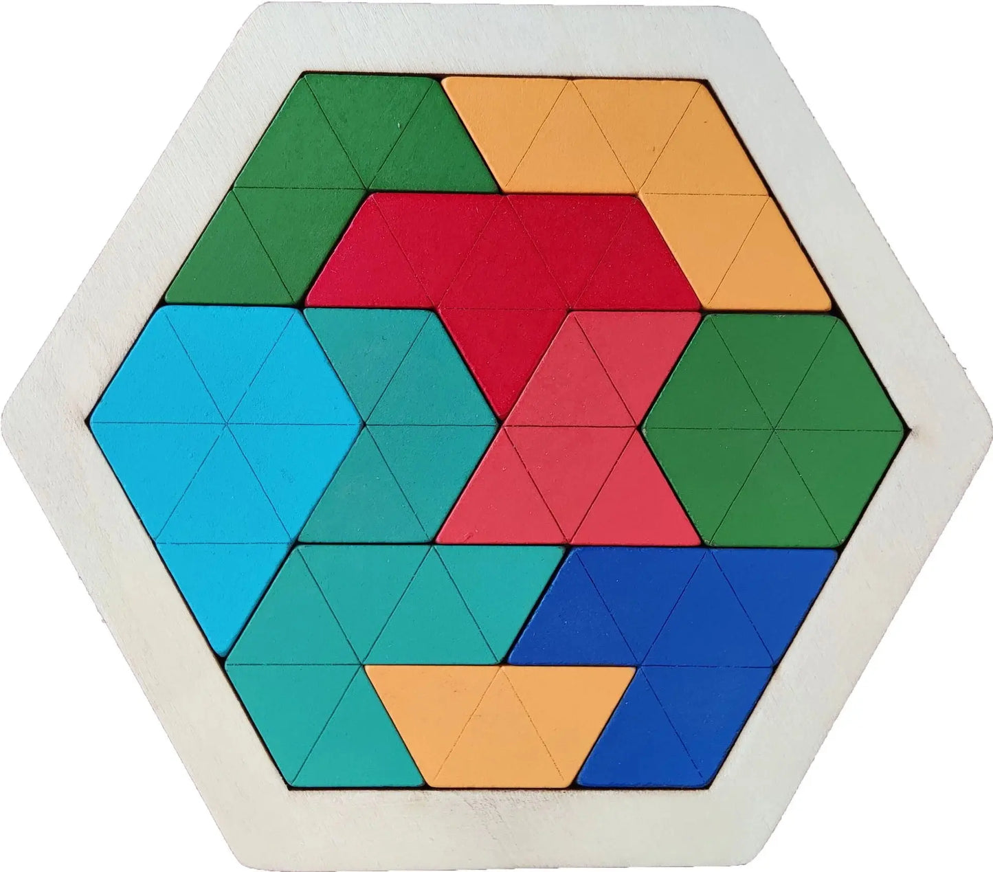 Hexagonal Alien Chess Tangram Puzzle Brainstorming 11-piece Block Puzzle Jigsaw Classical Puzzle Children's Toys Pinochio