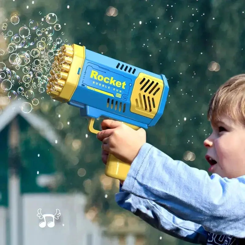 40 Hole Bubble Blowing Toy Bubble Machine Gift Holiday Gift Outdoor Bubble Gun (Without Bubble Water) Pinochio