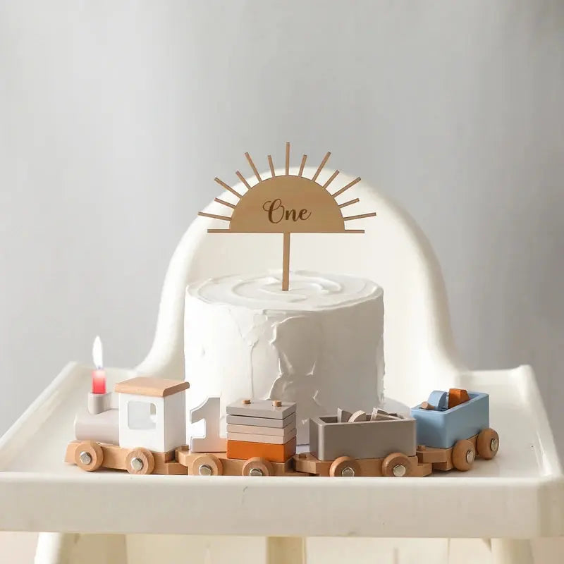 Wooden Train Birthday Toy Montessori Toys Baby Educational Toys Wooden Trolley Baby Learning Toys Number Of Wood Baby's Toys Pinochio