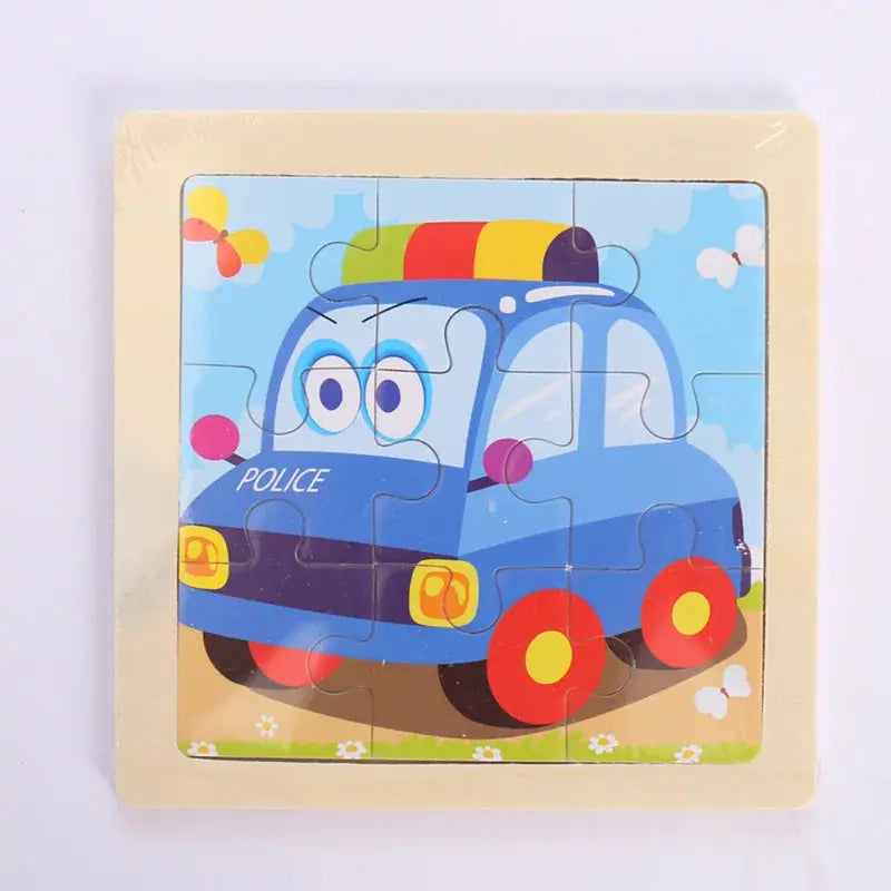 Child Animal Wooden Puzzle Montessori Cognitive Game Cartoon Traffic Tangram Educational Development Toy Baby Gift 2 3 years old Pinochio