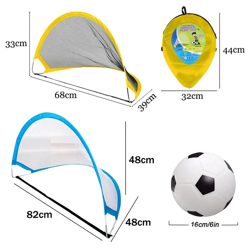 Children Soccer Outdoor Sports Toys Portable Folding Football Goal Outside Sports Parent-Child Interactive Activities Games Toys Pinochio
