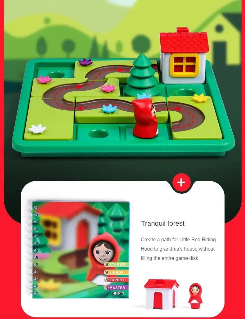 Board Game Little Red Riding Hood Smart Hide Seek Board Games With Solution Skill-Building Puzzle Game Toy Children Gift Pinochio