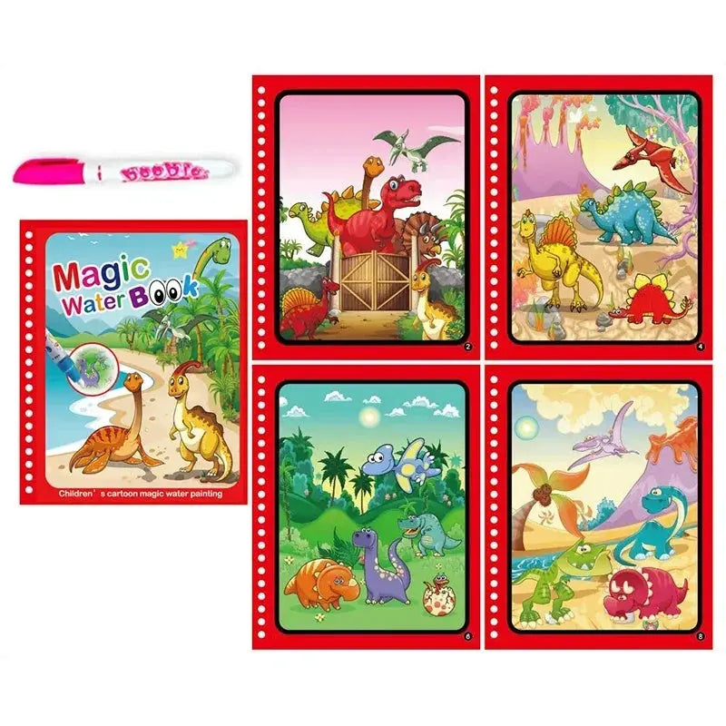 Children Early Education Toys Magical Book with Pen Water Drawing Toys Gift Reusable Coloring Book Magic Drawing Book Pinochio