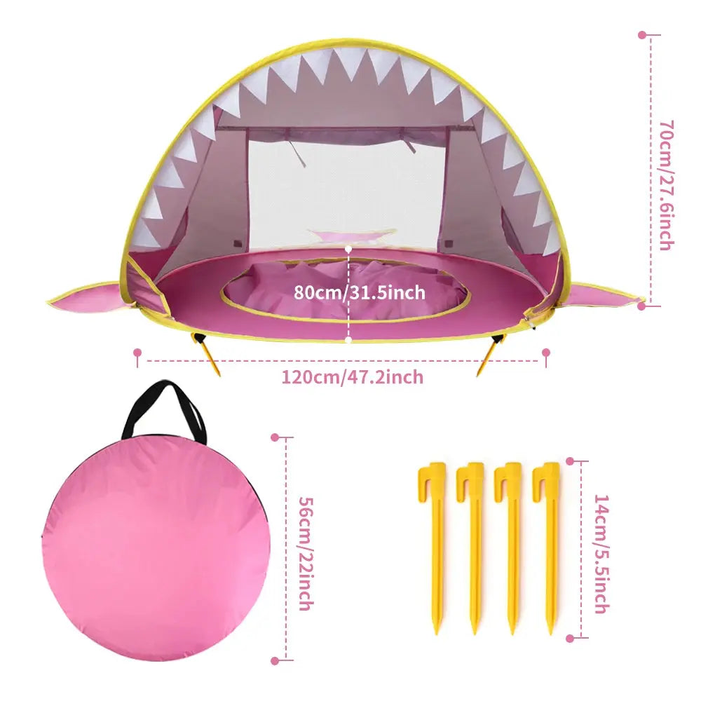 Baby Beach Tent Uv-protecting Sunshelter With A Pool Baby Kids Beach Tent Pop Up Portable Shade Pool UV Protection Sun Shelter Pinochio