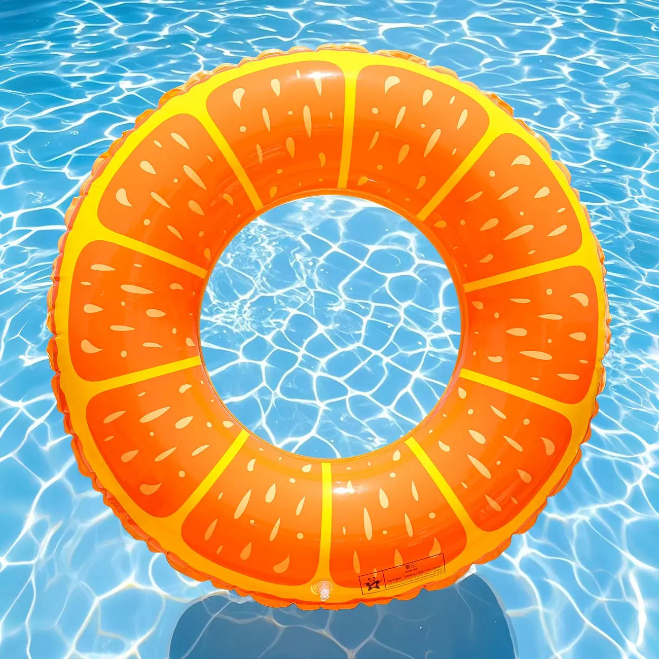 1PC Inflatable Thickened Orange-Shaped Pool Float, Summer Adult Orange Swim Ring for Beach and Pool Parties Pinochio