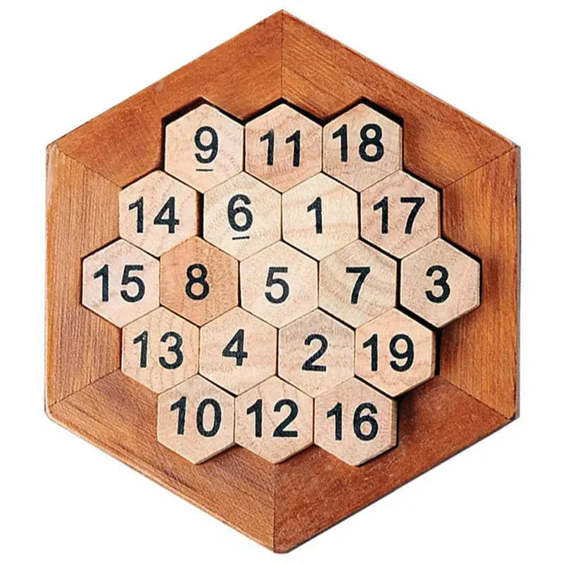 Hexagonal Alien Chess Tangram Puzzle Brainstorming 11-piece Block Puzzle Jigsaw Classical Puzzle Children's Toys Pinochio