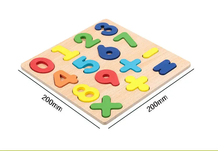 Kids Alphabetic Arithmetic Number Geometric Shapes Wooden Puzzle Montessori Preschool Learning Educational Game Toy for Children Pinochio