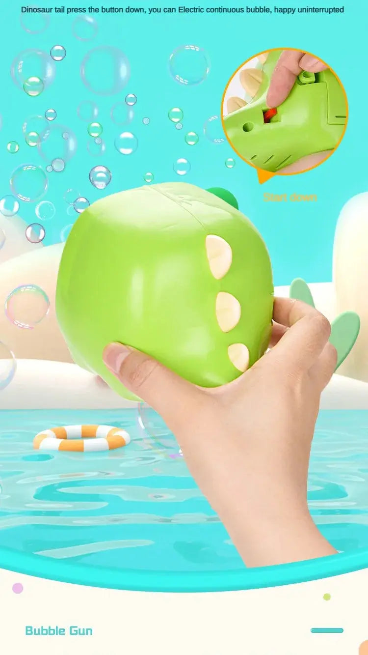 Electric Bubble Cartoon Dinosaur Animal Shape Full Automatic Continuous Bubble Hand-held Desktop Bubble Machin Pinochio