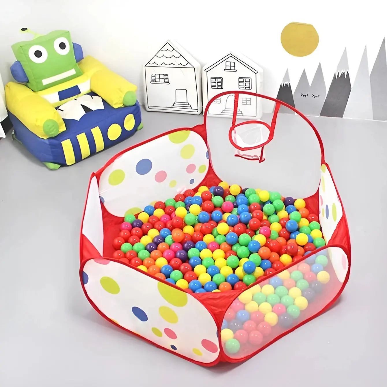 Game tent Indoor and outdoor toy game house foldable ocean ball pool tent large space Pinochio