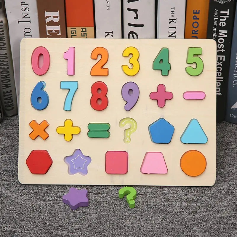 Montessori Kids Toy Education Development Wooden Puzzle for Children 1 2 3 Years Matching Alphabet Enlightenment Cognitive Games Pinochio