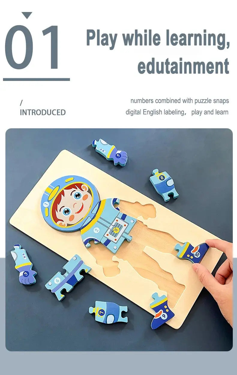 Wooden Puzzle Board 1 2 3 Year Children Puzzle Vehicles Pattern Colorful Numbered For Kids Toddlers Learning Educational Gifts Pinochio