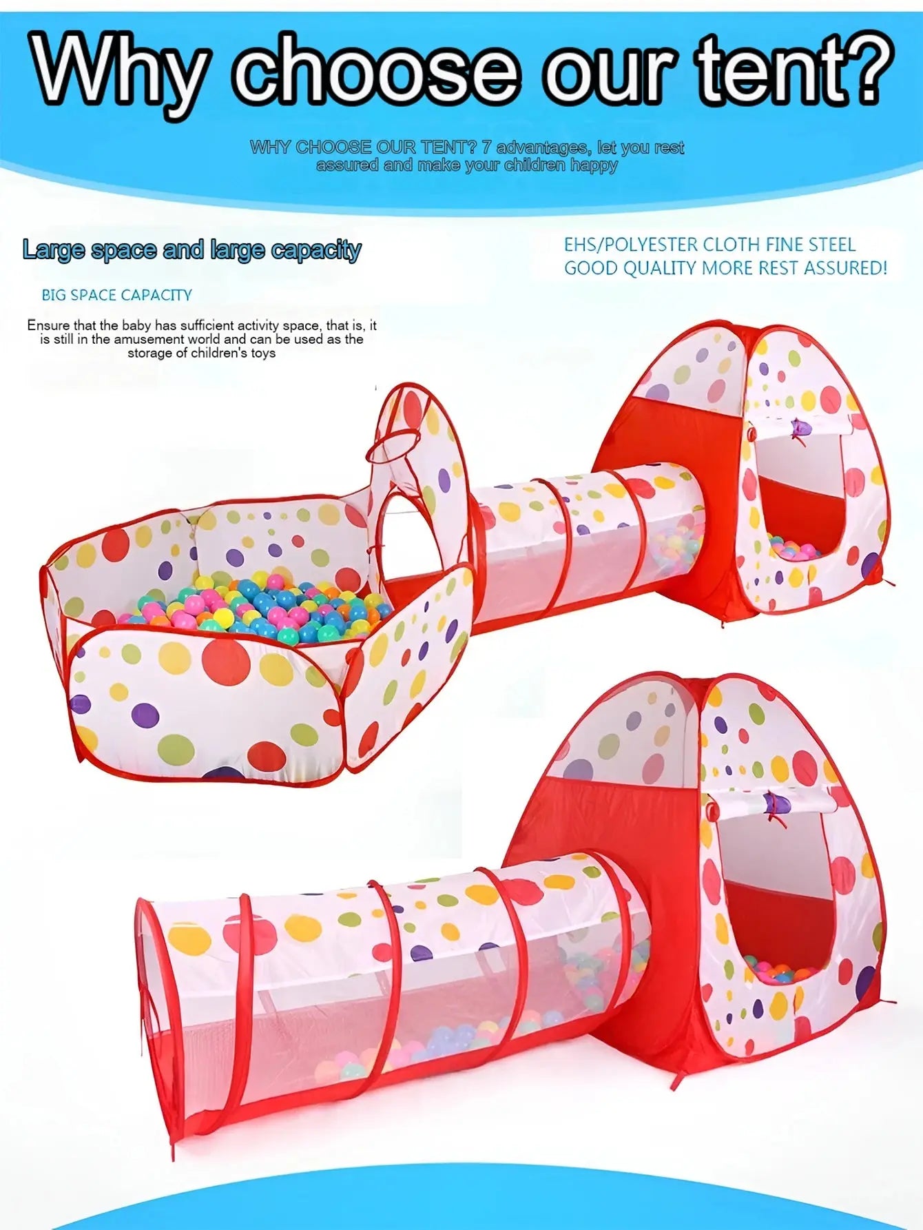 Game tent Indoor and outdoor toy game house foldable ocean ball pool tent large space Pinochio