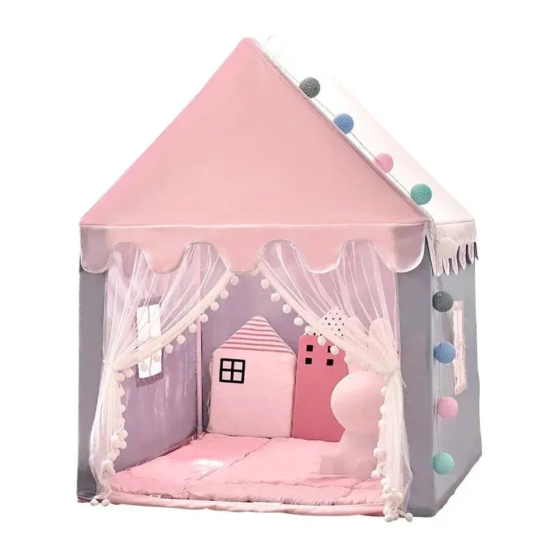 Large Kids Tents Tipi Baby Play House Child Toy Tent 1.35M Wigwam Folding Girls Pink Princess Castle Child Room Decor Pinochio
