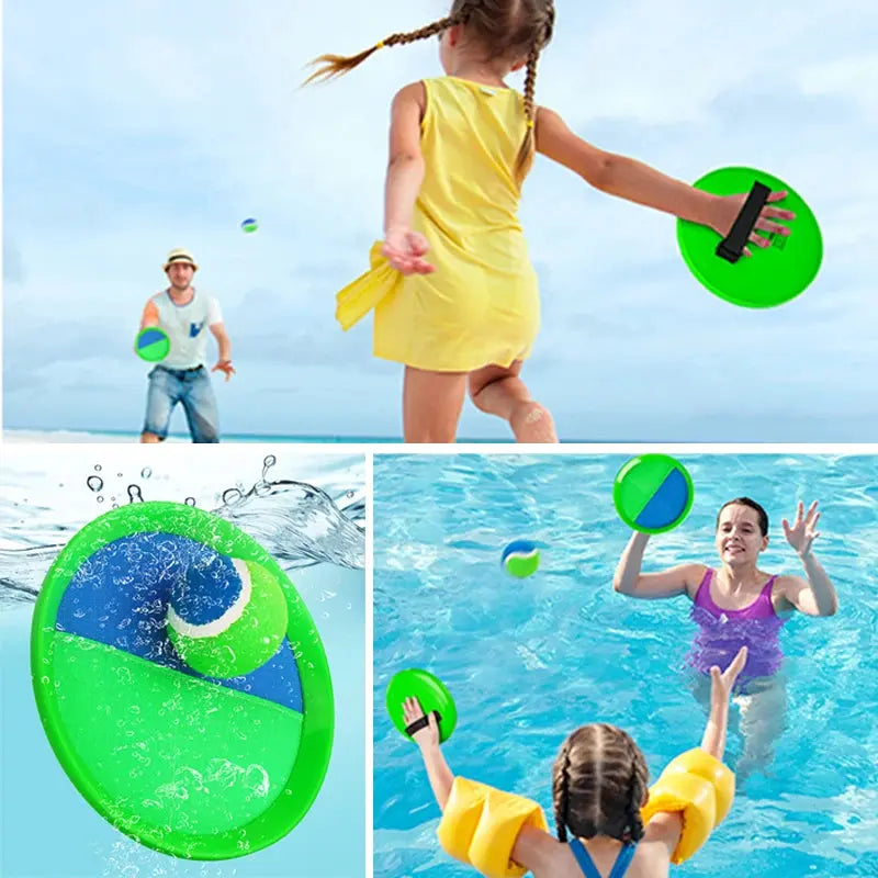 Children Sports Toys Toss & Catch Ball Sticky Balls Summer Outdoor Beach Toy Multiplayer Game Parent-child Interaction Gifts TMZ Pinochio