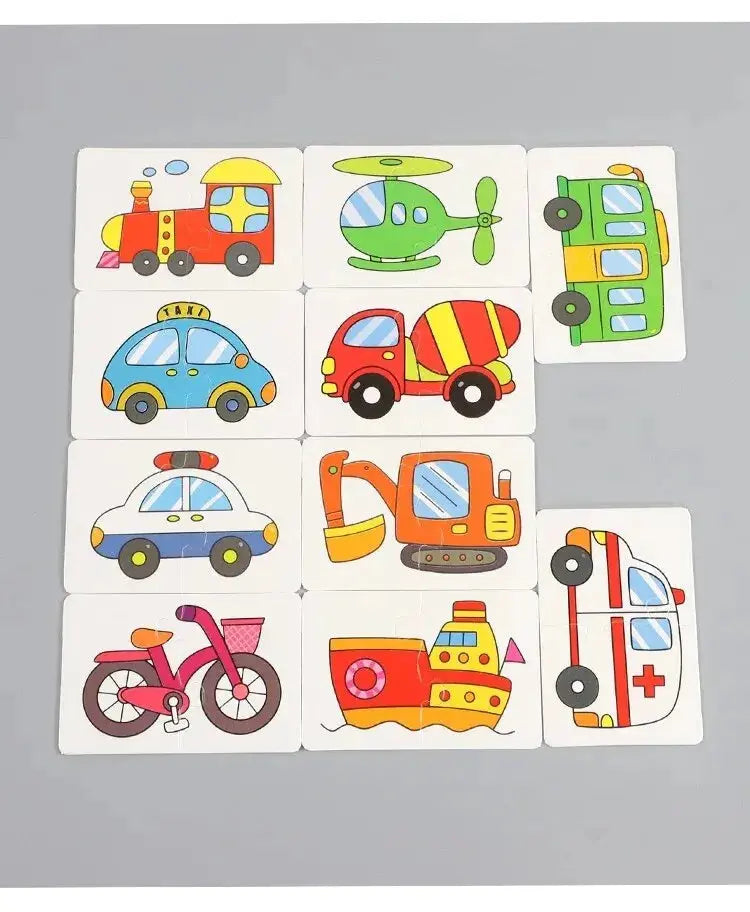 32 Pcs Enlightenment Card Matching Puzzle Early Education Cartoon Pattern Cognitive Boys and Girls Toys Pinochio