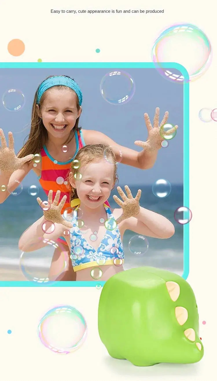 Electric Bubble Cartoon Dinosaur Animal Shape Full Automatic Continuous Bubble Hand-held Desktop Bubble Machin Pinochio
