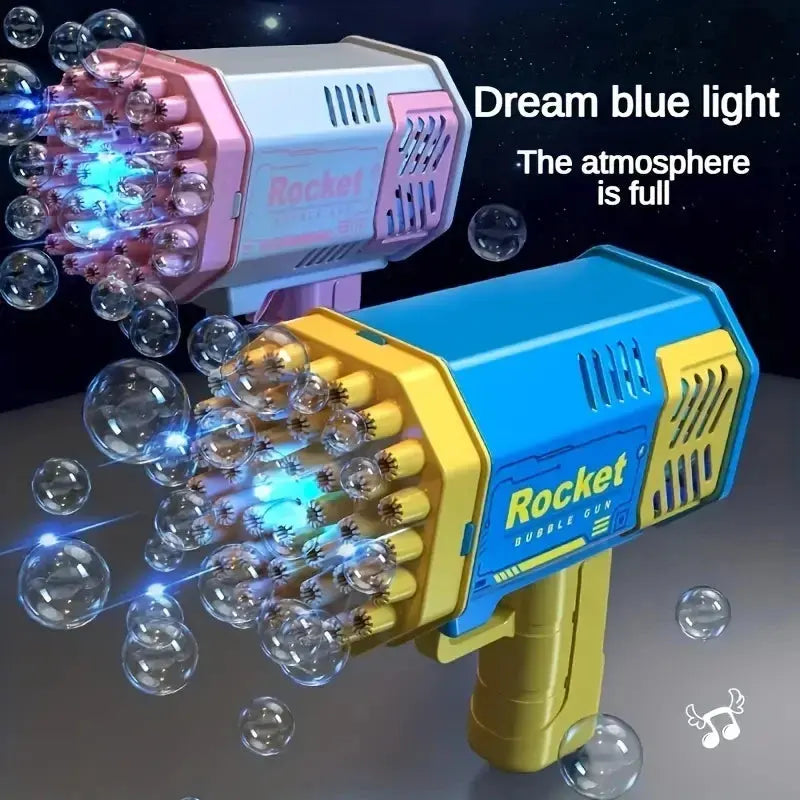 40 Hole Bubble Blowing Toy Bubble Machine Gift Holiday Gift Outdoor Bubble Gun (Without Bubble Water) Pinochio