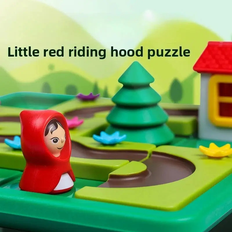 Board Game Little Red Riding Hood Smart Hide Seek Board Games With Solution Skill-Building Puzzle Game Toy Children Gift Pinochio