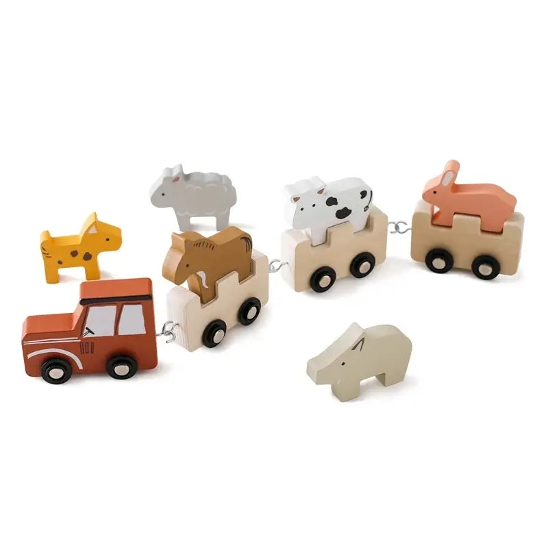 Wooden Train Birthday Toy Montessori Toys Baby Educational Toys Wooden Trolley Baby Learning Toys Number Of Wood Baby's Toys Pinochio
