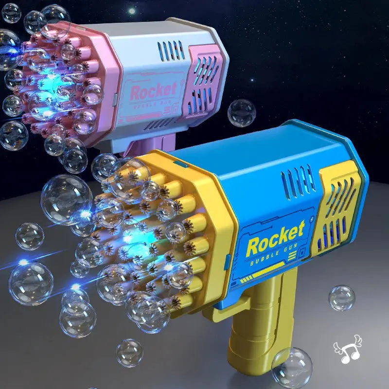 40 Hole Bubble Blowing Toy Bubble Machine Gift Holiday Gift Outdoor Bubble Gun (Without Bubble Water) Pinochio