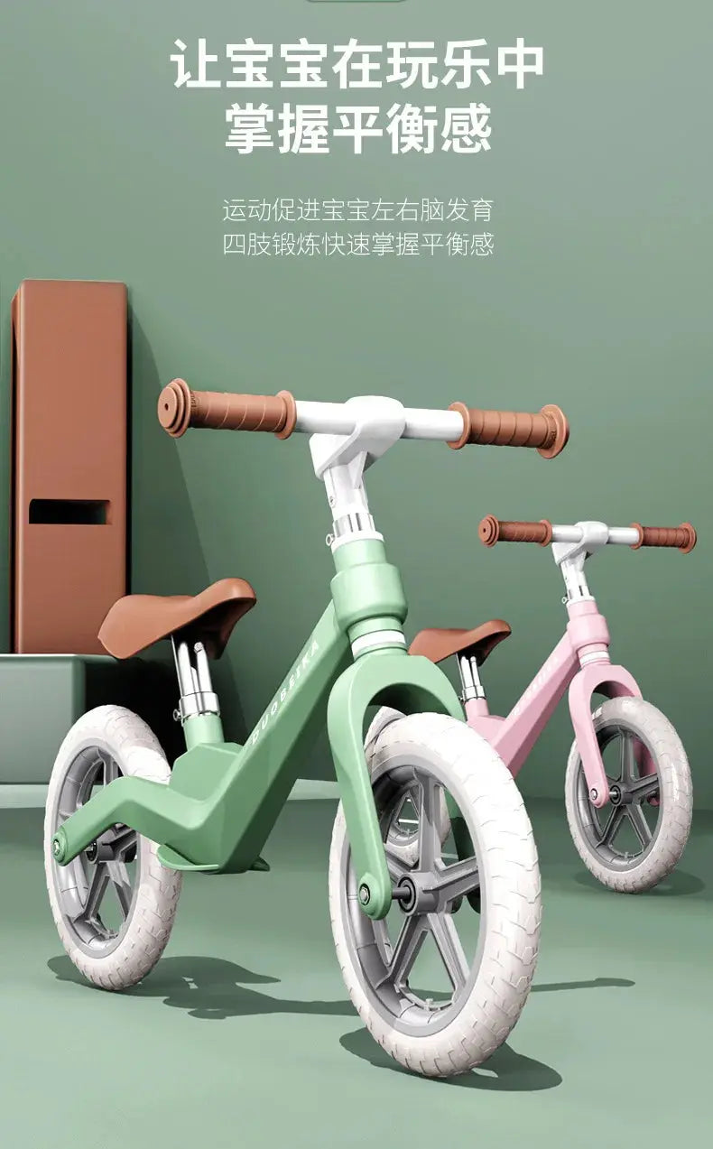 Outdoor Children's Balance Bike Toys Without Foot Pedal Baby Sports Training Walker Bicycle Inflatable Tires Best Gift for Kids Pinochio