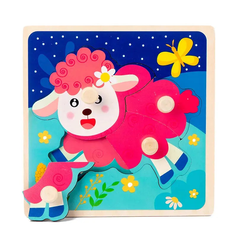 Kids Montessori 3D Wooden Puzzle Hands Grab Child Puzzle Educational Learning Toys Baby Games Puzzles For Kids 1 2 3 Years Old Pinochio