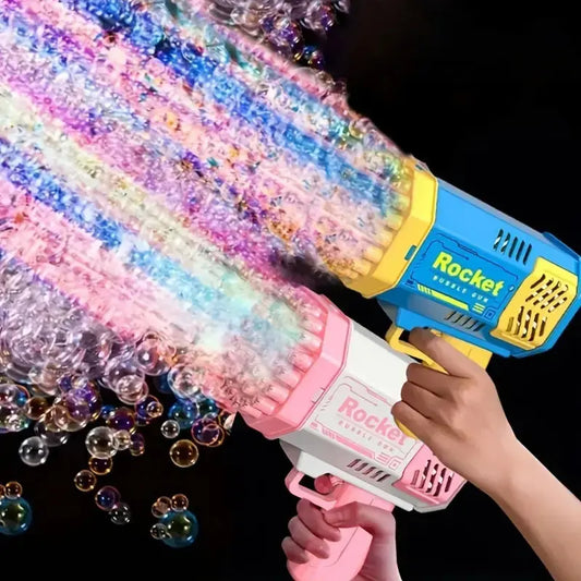 40 Hole Bubble Blowing Toy Bubble Machine Gift Holiday Gift Outdoor Bubble Gun (Without Bubble Water) Pinochio