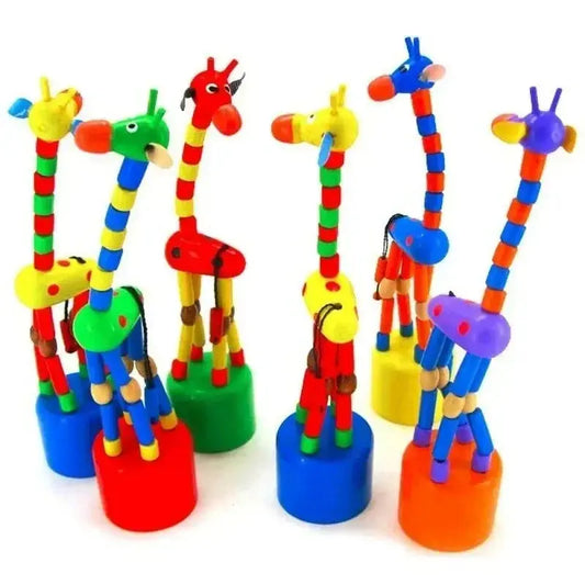 Montessori Educational Toy Kid Wooden Toys for Children Early Learning Exercise Baby Fingers Flexible Materials Giraffe Toy Gift Pinochio