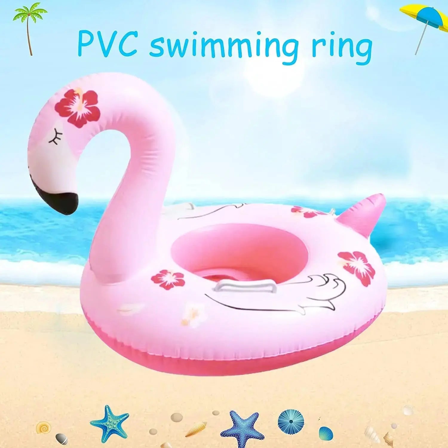 Summer Inflatable Toy Floating Seat Flamingo Shape Water Swimming Ring for Baby Outdoor Pool Inflatable Swimming Ring Water Toys Pinochio