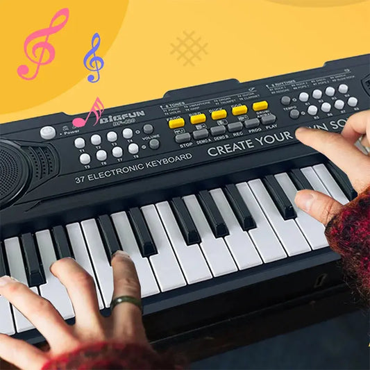 37Keys Electric Piano Keyboard, Digital Music Teaching & Learning Toys For Kids, Musical Instrument Gifts For Boys & Girls Age 3 Pinochio