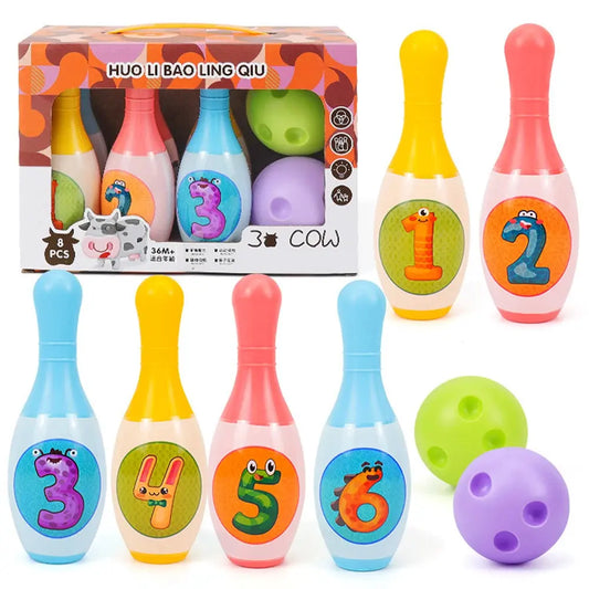 Bowling Set Education Toys For Kids Toddlers Animal Number Learning  Indoor Outdoor Sports Games Toys for Kids Baby Gift Pinochio