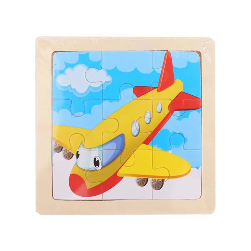Child Animal Wooden Puzzle Montessori Cognitive Game Cartoon Traffic Tangram Educational Development Toy Baby Gift 2 3 years old Pinochio