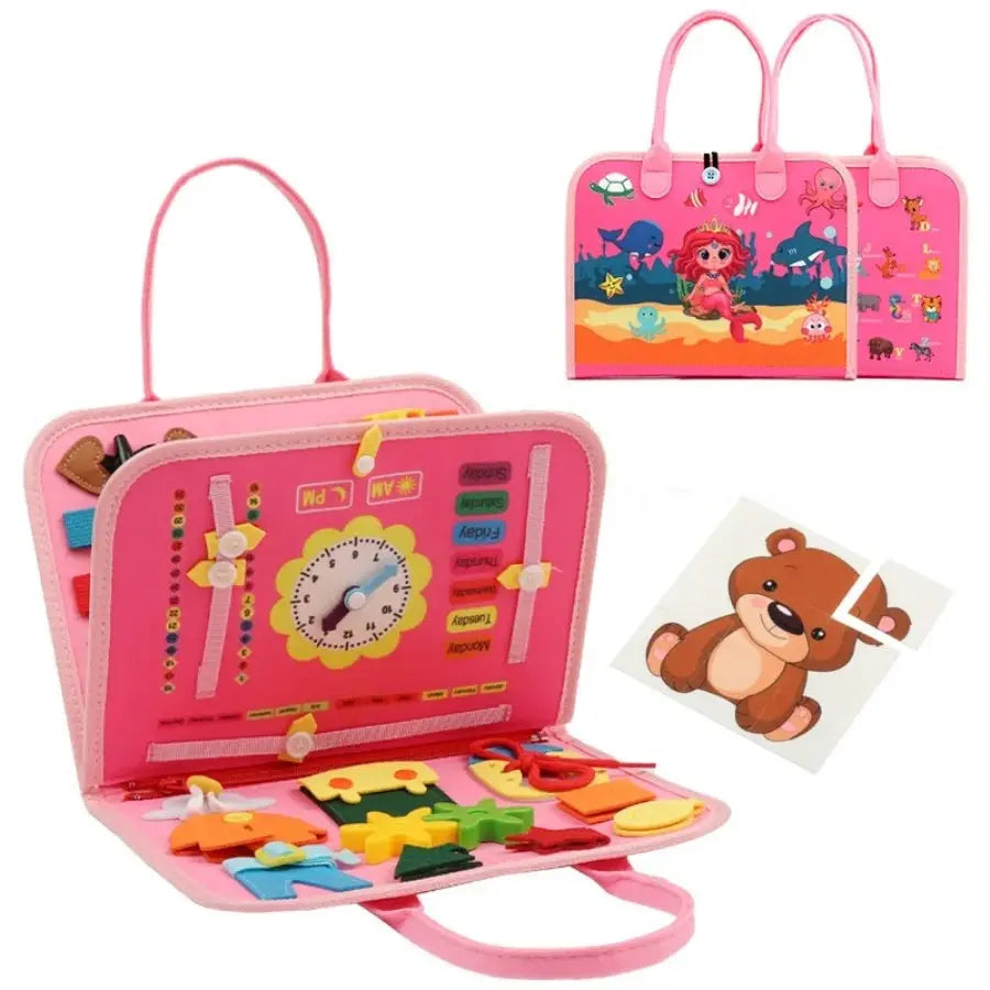 Busy Board Montessori Toys Gifts, Sensory Toys,Educational Travel Toys, Preschool Activities for Learning Fine Motor Skills Pinochio